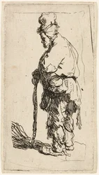 Captaire recolzat en un pal, c.1630. finlandès