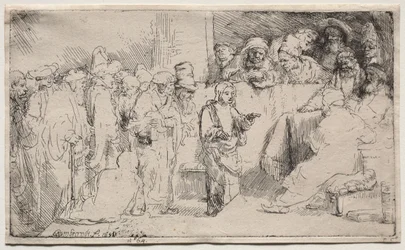 Kristus kiistelee lääkäreiden kanssa: Luonnos, 1652.