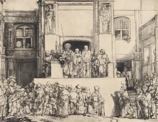 Kristus esiteltiin ihmisille: pitkänomainen levy, 1655.