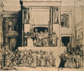 Kristus esitteli ihmisille: pitkänomainen levy, 1655