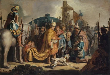 Daavid Goljatin pään kanssa Saulin edessä, 1627.