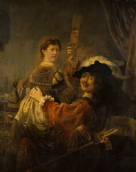 Rembrandt ja Saskia tuhlaajapoikavertauksessa, noin 1635