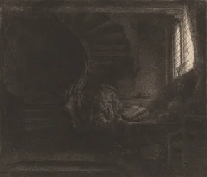 Pyhä Jerome pimeässä kammiossa, 1642.