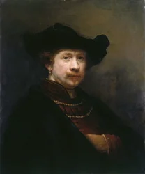 Omakuva litteässä lippaassa, 1642.