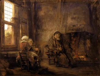 Tobit ja Anna odottavat poikansa paluuta, 1659