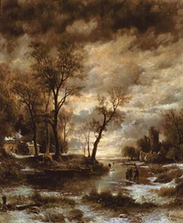 Talvi Hollannissa, 1872
