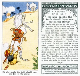 "Sen, joka puhuu totuutta, pitää olla toinen jalka jalustimessa", 1931 (katso myös 498188)