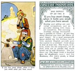 Jos ostat lihaa halvalla, sen kiehuessa haistat sen, mitä olet säästänyt, 1932