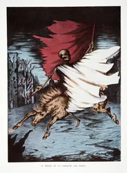 Kommuunin lähtö, kolmannen tasavallan historiasta, osa. I, Poliittinen historia, pub.1933 (väri litho)