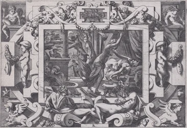 Pelias tappoivat tyttärensä, joiden sääliä he uskaltavat tyhjentää hänen verensä v..., 1563.