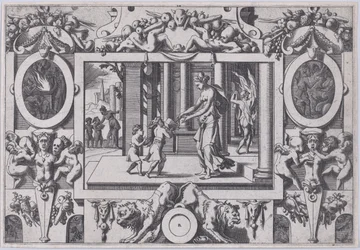 Medean ja Jasonin lapset antavat Creusalle hänen kahden poikansa kohtalokkaan lahjan ke..., 1563.