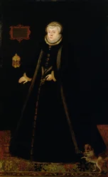Lady Margaret Douglasin (1515-78) muotokuva Lennoxin kreivitär Daniel Mytens vanhemman (n. 1590 - n. 1648) mukaan (öljy kankaalle)