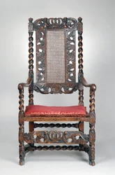 Nojatuoli, n. 1680 (pähkinä)