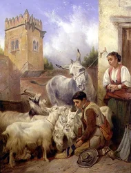 Vuohien ruokinta Alhambrassa