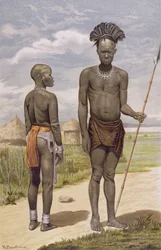 Barin soturi ja vaimo, Prof. Friedrich Ratzelin teoksesta The History of Mankind, Vol.III, 1898