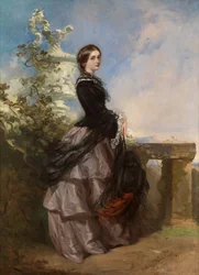 Agnes Wilsonin, myöhemmin Lady Aubrey-Fletcherin muotokuva (öljy kankaalle)