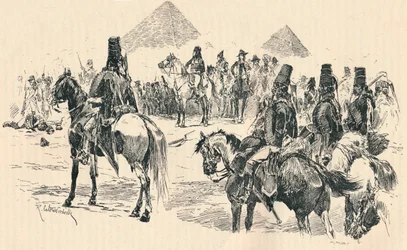 Napoleon Buonaparte pyramidien taistelussa, 1798, 1884