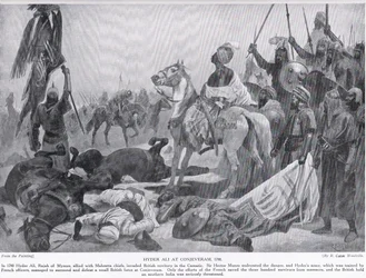 Hyder Ali Conjeveramissa vuonna 1780, esimerkki Hutchinsonin kansojen historiasta