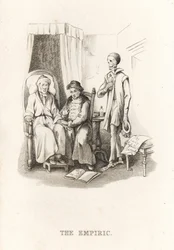 Kuoleman luuranko ja tohtori. ,1827 (kaiverrus)