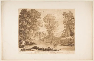 Maisema Cupidon ja Psyyken kanssa, 1776.