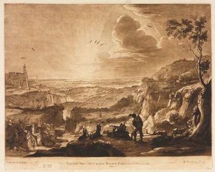 Liber Veritatis: No. 89, Näkymä vuoristoiseen laajaan maahan, 1775.
