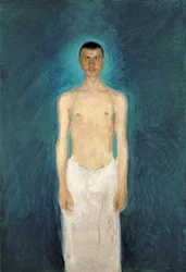 Puolialaston omakuva - Richard Gerstlin (1883-1908) maalaus, öljy kankaalle (159x109 cm)