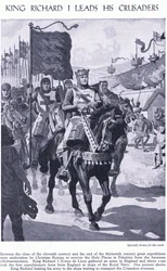 Kuningas Richard I johtaa ristiretkeläisiä, noin 1950