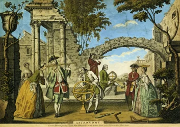 Tähtitiede, pubi. kirjoittanut Robert Sayer (fl.1750-80) n.1750 (akvatinta)