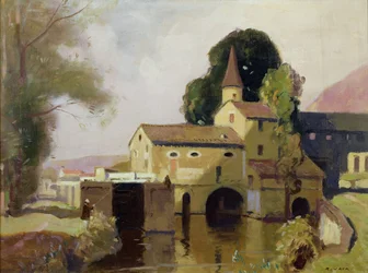 Moulin de Coty, Cahors, noin 1924 (öljy kankaalle).