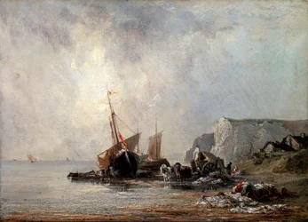 Veneitä Normandian rannalla, 1823.
