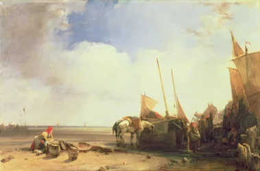 Picardian rannikkokohtaus, noin 1826 (öljy kankaalle)