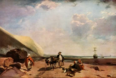 Fisherfolk Normandian rannikolla, Ranska, c1824, 1934.