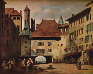 La Place du Molard, Geneve, 1830