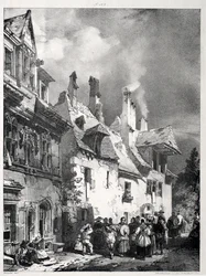 Katu Besançonin laitamilla, Ranskassa, 1827.