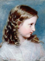 Tytön pää, 1860 (paneeli)
