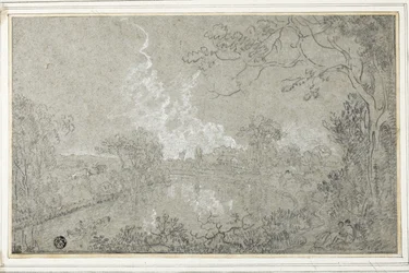 Deejoen rannat lähellä Eaton Hallia, Cheshire, noin 1759