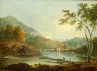 Castell Dinas Bran, Llangollen, noin 1771 (öljy kankaalle)
