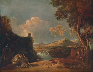 Valkoinen munkki - IV Italian maisema, valkoisen munkin kanssa, n. 1752