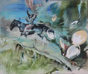 Stuntmanin keskeytys, 2015 (akvarelli)
