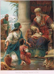 Kuvitus Ernest Nisterin teoksesta "Raamatun tarinoita", n. 1910 (värilitho)