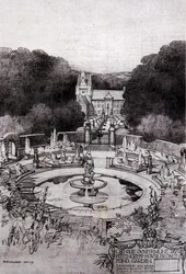 Pittencrieff House Pond Gardenista, Thomas Mawsonin "Studies in Town Planning"