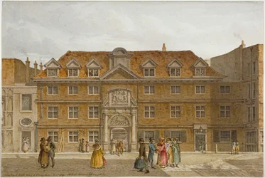 Näkymä Blackwell Hallista King Streetillä, Lontoon Cityssä, 1819.