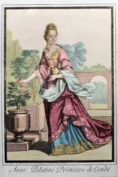 Anne Palatine, Conden prinsessa (Anne de Baviere (1648-1723) (Anne Henriette Julie de Baviere) (Anne Henriette of Baijeri) (Anna del Palatinato) - kaiverrus Robert Bonnart -
