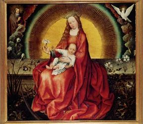 Madonna ja lapsi, 15. vuosisadan alku (maalaus puulle)