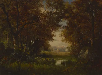 Kohtaus Fontainebleaun metsässä