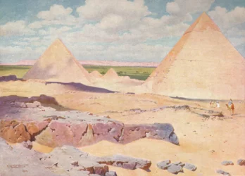 Gizehin pyramidit autiomaasta, c1880, 1904