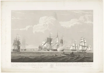 Kahdentoista hollantilaisen kauppalaivan lähtö Portsmouthin satamasta, 1833 (taulu 3) Tämä kolmen levyn sarja, joka kuvaa 12 Nederlandsche Koopvaardy -aluksen lähtöä Portsmouthin satamasta 2. kesäkuuta 1833.