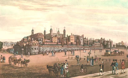 Lontoon Tower, vuodelta 1821.