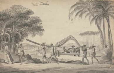 Viajante em um Palanquin em Indiafinnish