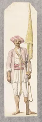 Tipoo Sultanin (1750-99) rakettimies, noin 1793-4 (wc paperille).